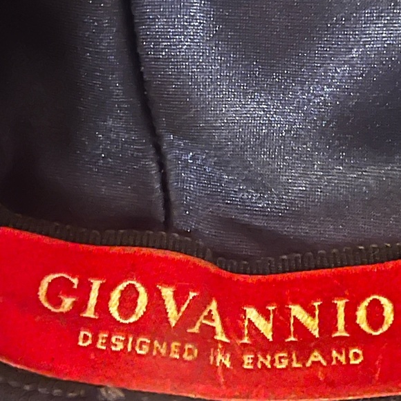 Giovannio Design in England Extra Wide Brimmed Fancy Navy Blue Derby Tea Hat - Picture 7 of 11